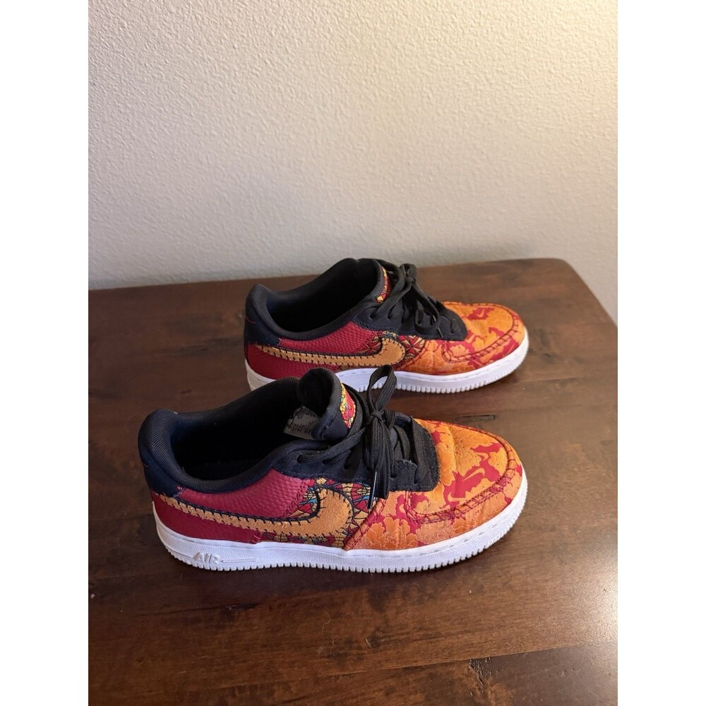 Nike Air Force 1 Low GS 'Chinese New Year' 2019 Leather Lace-Up Sneakers Youth 4